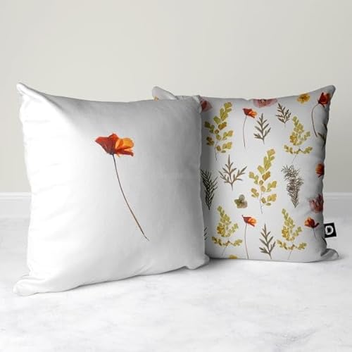 Decordruk Kissenbezug 40x40 aus Samt – Frühlingshafte Dekokissenhülle mit Blumenmotiv – Reißverschluss – Modern Farmhouse Stil – weicher Stoff – perfekte Osterdeko - Getrocknete Feldblumen Decordruk Kissenbezug 40x40 aus Samt – Frühlingshafte Dekokissenhülle mit Blumenmotiv – Reißverschluss – Modern Farmhouse Stil – weicher Stoff – perfekte Osterdeko - Getrocknete Feldblumen von Decordruk