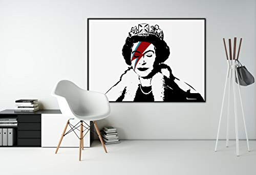 Decords Banksy Queen Street Art Graffiti Poster - Elizabeth London Uk Gerahmte Grafitti Home Painting Druck - Banksy Art - Queen Poster - Queen Print von Decords