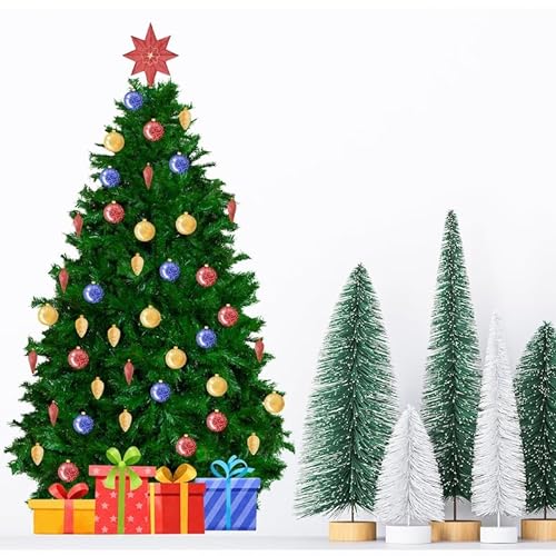 Großer Weihnachtsbaum Wand Aufkleber - Grüner Tanne Vinyl Dekoration für Wohnzimmer - Abziehen und Kleben Kinder Feiertags Entfernbar Wanddekoration (180 cm) von Decords