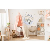 Babyzimmer Wanddeko Aufkleber - Wolken Mond Stern Traum Deko Tieraufkleber Für Jungen Mädchenzimmer Kleinkind Säugling Und Neugeborenen Kinderzimmer von DecordsTM