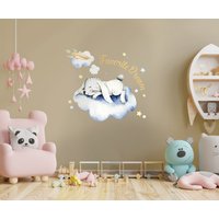 Babyzimmer Wanddeko Aufkleber - Wolken Mond Stern Traum Tier Für Jungen Mädchenzimmer Kleinkind Und Neugeborenen Kind Dusche Deko von DecordsTM