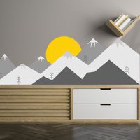 Wandtattoo Berge - Vinyl Aufkleber Deko Für Kinderzimmer Baby Kind Jungenzimmer Große Reise Wanddekoration Tapete Thema von DecordsTM