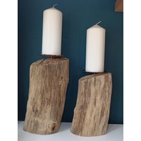 Kerzenhalter Aus Einem Treibholz - Stamm 2 Varianten von DecorelaDesigns