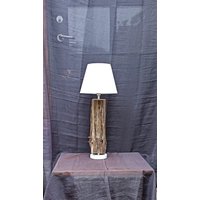 Maritime Treibholzlampe Tischleuchter 62 cm Incl. Lampenschirm Einzelstück Nr. 231 von DecorelaDesigns