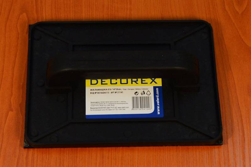 Decorex Glättekelle Glättescheibe Filz Schwammgummi Zellkautschukbelag Putzbrett (1-St) von Decorex