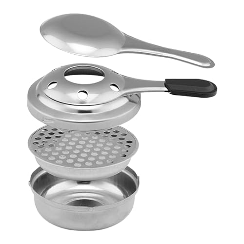 Alkohol Campingkocher - Tragbarer Edelstahl-Alkoholbrenner | Küchenausstattung Anti-Verbrühungsgriff | Safe Camp Outdoor Kochherd | Campingzubehör | Schokoladenkäse- von Decorhome