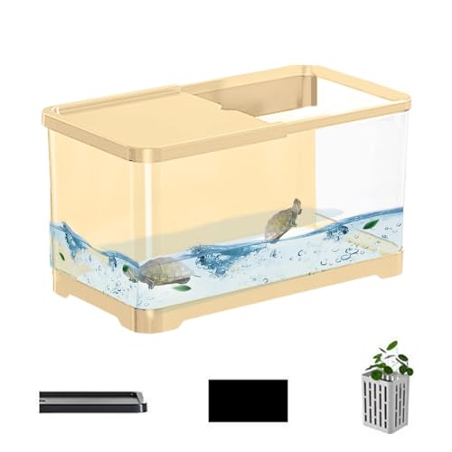 Aquarium-Set, dekoratives kleines Aquarium, Salzwasser-Set, kreatives Fischaquarium mit Korb, vielseitiges Starterbecken für alle Fische, transparent, umweltfreundlich, für Zuhause Aquarium-Set, dekoratives kleines Aquarium, Salzwasser-Set, kreatives Fischaquarium mit Korb, vielseitiges Starterbecken für alle Fische, transparent, umweltfreundlich, für Zuhause von Decorhome