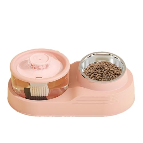 Automatischer Futterspender für Haustiere, 2 in 1 Haustier Wasserspender, Katzenfutter und Wassernapf Se Große Kapazität Automatischer Katzenfutterspender Automatischer Katzenfutterspender für Innen von Decorhome