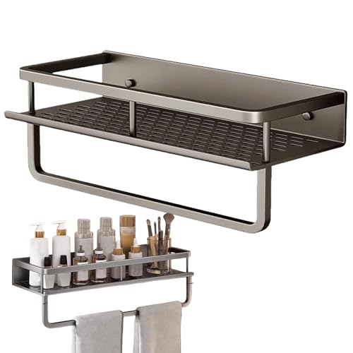 Badezimmerregale für Dusche, Badezimmer-Aufbewahrungsregal, Abtropffläche mit Handtuchhalter, Bohrer-Schweberegal für Wand, Badezimmer-Wand-Schweberegale Badezimmerregale für Dusche, Badezimmer-Aufbewahrungsregal, Abtropffläche mit Handtuchhalter, Bohrer-Schweberegal für Wand, Badezimmer-Wand-Schweberegale von Decorhome
