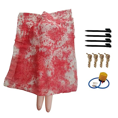 Dead Body Halloween Prop | Halloween Decor Set Horror Outdoor Prop Scary Bloody | Aufblasbare gefälschte Leiche für Badezimmer Garagen Gärten Halfway Häuser von Decorhome