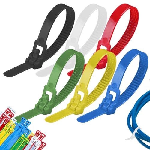 Decorhome Abnehmbare Kabelbinder – Wiederverwendbare Nylon-Kabelbinder | Verstellbare Kabelbinder Wiederverwendbare Kabelbinder Verstellbare Kabelbinder Befestigungsschlaufe Nylonband von Decorhome