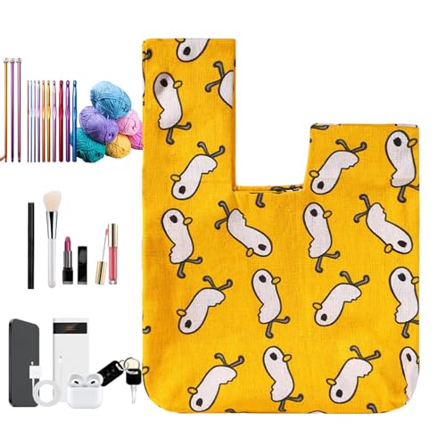 Decorhome Handgelenk-Stricktasche – tragbare Garn-Aufbewahrungstasche – Garn- und Häkelbedarf, Reise-Organizer, Garn-Aufbewahrungstasche für Strickprojekte von Decorhome