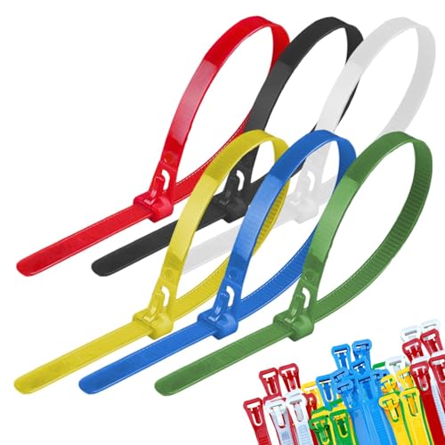 Decorhome Nylon-Kabelbinder | Wiederverwendbare Nylon-Kabelbinder – Verstellbare Kabelbinder Kabelbinder Wiederverwendbare Kabelbinder Verstellbare Kabelbinder Befestigungsschlaufe Nylonband von Decorhome