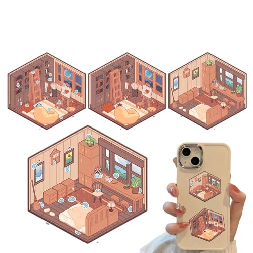 Decorhome Sticker-Zimmerbuch, 8 x niedliches Cartoon-Aufkleber-Set, stapelbare Szenen-Aufkleber für Erwachsene und Kinder, Scrapbook-Aufkleber, erstellen Sie Ihre eigenen Raumszenen Decorhome Sticker-Zimmerbuch, 8 x niedliches Cartoon-Aufkleber-Set, stapelbare Szenen-Aufkleber für Erwachsene und Kinder, Scrapbook-Aufkleber, erstellen Sie Ihre eigenen Raumszenen von Decorhome