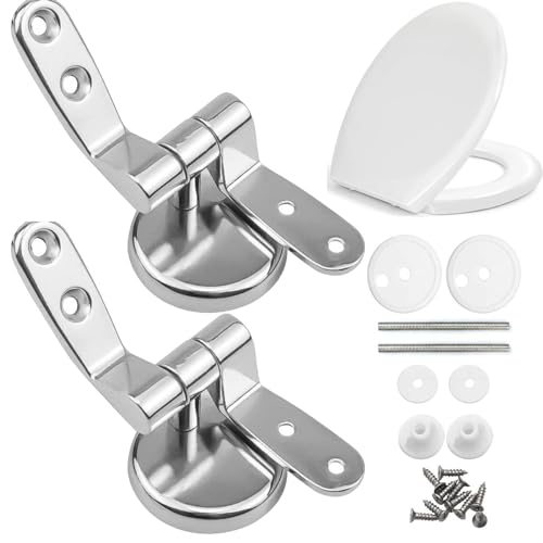 Decorhome WC-Sitz-Scharniere – Wohnmobil-Toilettensitz-Ersatz | Verstellbarer WC-Sitz Rostfreie Scharnierschrauben | Edelstahl-WC-Sitz-Scharniere | WC-Sitz-Scharnier mit Zubehör | Chrom-Sitzscharnier Decorhome WC-Sitz-Scharniere – Wohnmobil-Toilettensitz-Ersatz | Verstellbarer WC-Sitz Rostfreie Scharnierschrauben | Edelstahl-WC-Sitz-Scharniere | WC-Sitz-Scharnier mit Zubehör | Chrom-Sitzscharnier von Decorhome