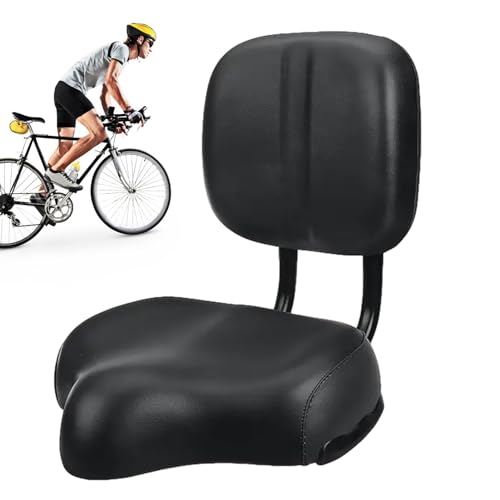 Fahrradsitz mit Rückenlehne, Fahrrad-Dreirad-Sattelsitz mit Rückenlehne, Fahrradsitze für Bequeme Männer, Fahrradsitz mit Rückenlehne für Erwachsene, Ersatz-PU-Kissen für weiche Rückenlehne für ounta von Decorhome