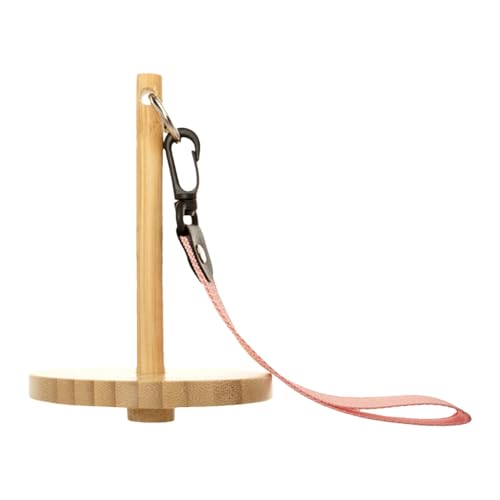 Garnknäuelhalter, Holzgarnhalter, Spinner mit Handschlaufe, Garnhäkelspender, rutschfester einfacher Garnstrickhalter für Garnknäuel von Decorhome