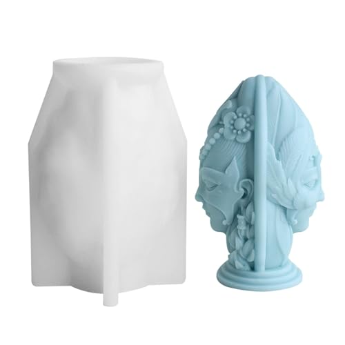 Gesichtsform – Harz-Gesichtsgips-Form – wiederverwendbares menschliches Gesicht zum Basteln für Harzhandwerk, Heimdekoration, Kerzenherstellung, Seifenbar von Decorhome