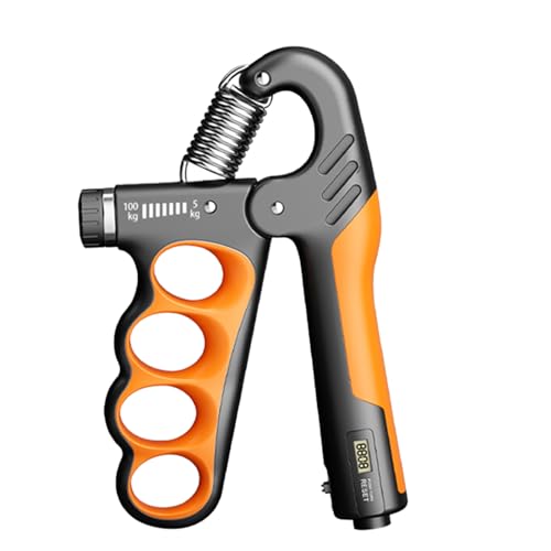 Grifftrainer, Handstärkungsgerät, verstellbarer Grifftrainer mit Zähler, Unterarmstärkungsgerät mit Edelstahlfeder, rutschfester Greifer für starke Muskeln, Handgelenke, Finger, Männer und Frauen von Decorhome