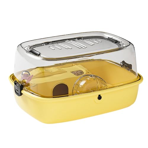 Hamsterhaus – 43,2 x 30,5 x 25,4 cm Tragbares Transporthaus | Interaktive Lebensräume für Hamster Mäuse | Hamsterkäfig Komplettset mit Leiter | Transparenter Hamsterspielzeugkäfig | Hamsterhaus Nest von Decorhome