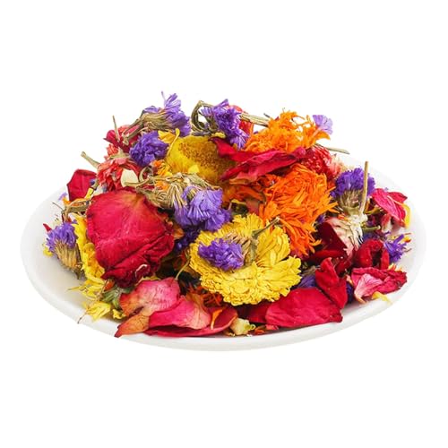 Kleintierstreu – natürliche Trockenblumen-Rennmaus-Einstreu, Geruchskontrolle, Lebensraumdekoration für Kaninchen, Rennmäuse oder andere Kleintiere von Decorhome