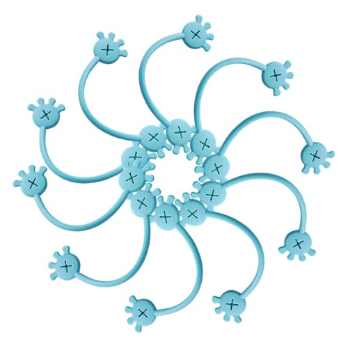 Magnetische Kabelbinder | 10 x handflächenförmige Silikon-Spiralbinder | Kabelmanagement, Buchmarker, wiederverwendbare Kabelbänder zum Bündeln und Organisieren von Decorhome