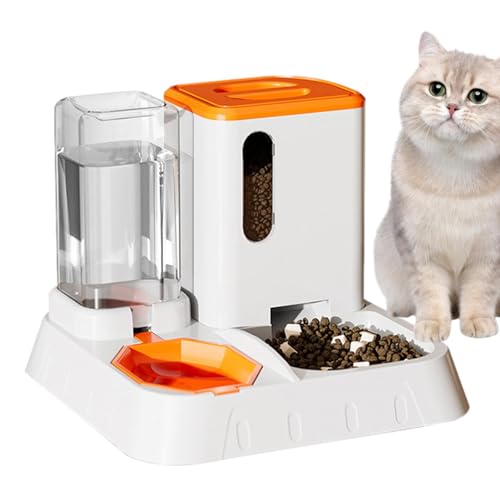 Pet Feeder – 2-in-1 transparenter automatischer Wasser- und Futterspender | 2,2 l Katzenfutterstation | Automatischer Katzenfutterspender | Rutschfester Futterspender mit großer Kapazität | von Decorhome