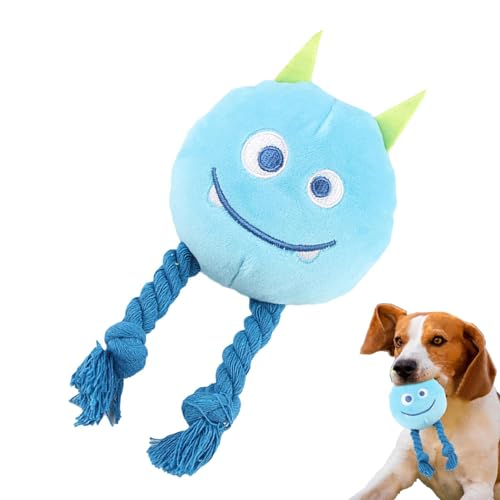 Plüsch-Hundespielzeug mit Quietschelementen – Baumwollseil-Bein-Design, interaktive Kaupuppe für Hunde – mittelgroße Hunde beißen und Schleifen, Baumwollseil-Bein-Design für interaktiven von Decorhome