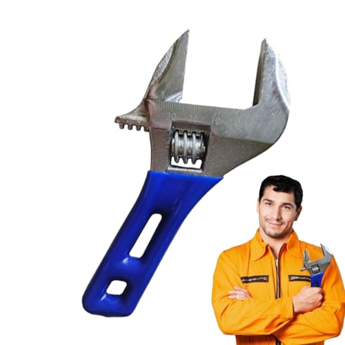 Rutschfeste Schraubenschlüssel, verstellbarer rutschfester Handschlüssel, große Öffnung, tragbares Handwerkzeug für Autoreparatur, Badezimmer von Decorhome