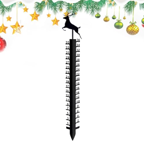 Schneelineal – niedlicher Schneemesser in Tierform, 91,4 cm, Schneemesser für den Außenbereich, mit Hirsch- und Vogelformen, handgefertigter Metall-Gartenstecker für Winterdekoration Schneelineal – niedlicher Schneemesser in Tierform, 91,4 cm, Schneemesser für den Außenbereich, mit Hirsch- und Vogelformen, handgefertigter Metall-Gartenstecker für Winterdekoration von Decorhome