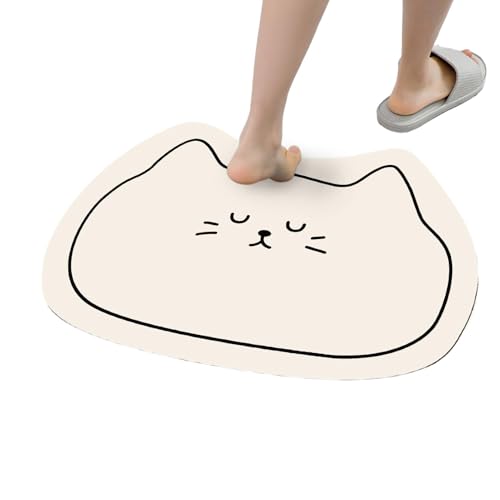 Schnell trocknende Badematte – Kieselgur Badematte | Rutschfester Badezimmerläufer-Teppich | schnell trocknende Badematten | Anti-Fall-Fußmatte | sicherer, bequemer Badezimmerteppich für Tür, Bad oder von Decorhome