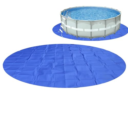 Schwimmbad-Auskleidung – runde, wasserdichte Plane, robuste Pool-Bodenschutzmatte | Unterpoolmatte zum Bodenschutz | pannensichere Poolmatte für oberirdische Pools | runde Poolschutzmatte von Decorhome