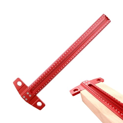 T-Vierkant-Lineal aus Aluminiumlegierung, Präzisions-Markierungs-Lineal, 300 mm/400 mm, Architekten-Lineal, quadratisches Zeichenlineal für, Holzbearbeitung, quadratisches Lineal von Decorhome