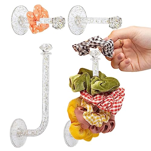 Wand-Haarbandhalter – selbstklebender Kopfband-Organizer, Hakenleiste, Acryl-Schmuckständer, selbstklebender Haargummi-Halter für Badekugeln, Armbänder, Haarbänder von Decorhome