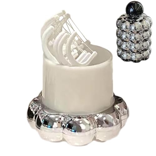 Zahnstocherspender – Kreativer Zahnseide Pick Qtip Halter | Leichter Luxus-Wattestäbchen-Behälter | Elegante Zahnstocher-Wattestäbchen-Aufbewahrung | Stilvolle Marshmallow-Zahnstocherbox für Zahnstocherspender – Kreativer Zahnseide Pick Qtip Halter | Leichter Luxus-Wattestäbchen-Behälter | Elegante Zahnstocher-Wattestäbchen-Aufbewahrung | Stilvolle Marshmallow-Zahnstocherbox für von Decorhome