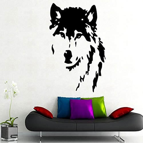 Wandtattoo/Wandaufkleber, Motiv Wolf/Hund/Tiere, Vinyl von DecorimDecorWallDecal