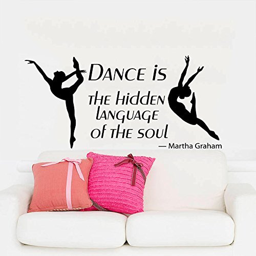 Wandtattoo Zitat Ballett Tanzen Ballerina Tanz Sprüche Wandaufkleber Spruch Vinyl Aufkleber Wanddeko Fototapete Wandsticker Dekoration für Zuhause Schlafzimmer Wandaufkleber Wand Sticker Kinderzimmer von DecorimDecorWallDecal