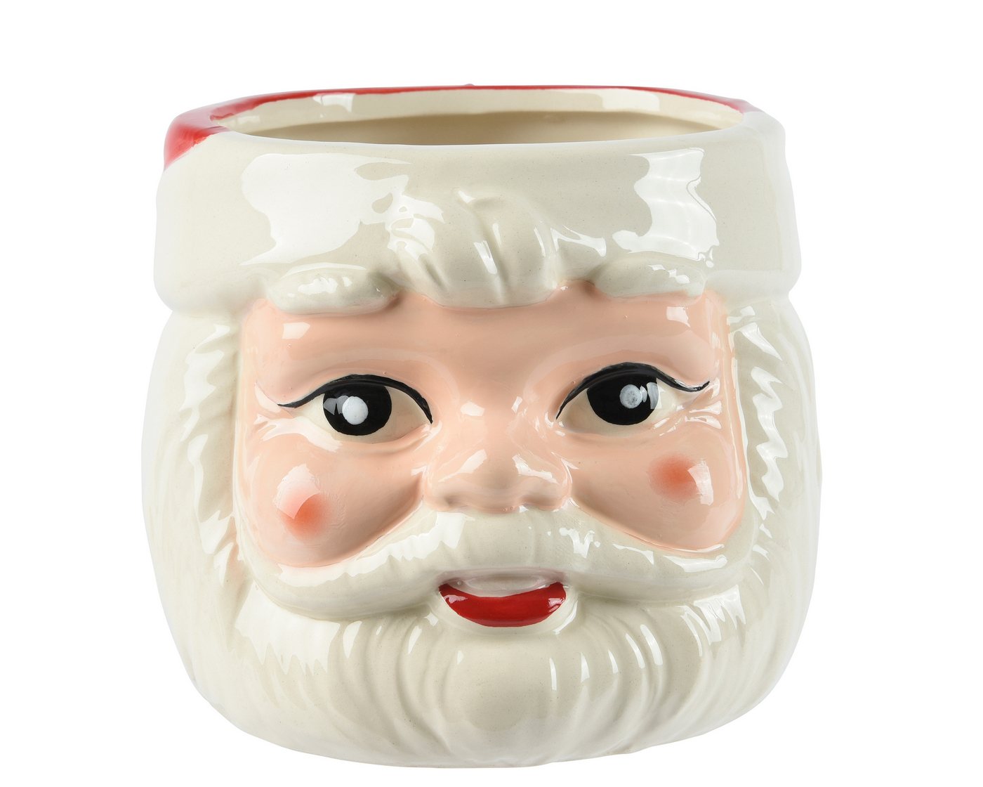 Kaemingk Blumentopf, Blumentopf / Übertopf 14x11cm Keramik Weihnachtsmann Weiß Rot Kaemingk Blumentopf, Blumentopf / Übertopf 14x11cm Keramik Weihnachtsmann Weiß Rot von Kaemingk