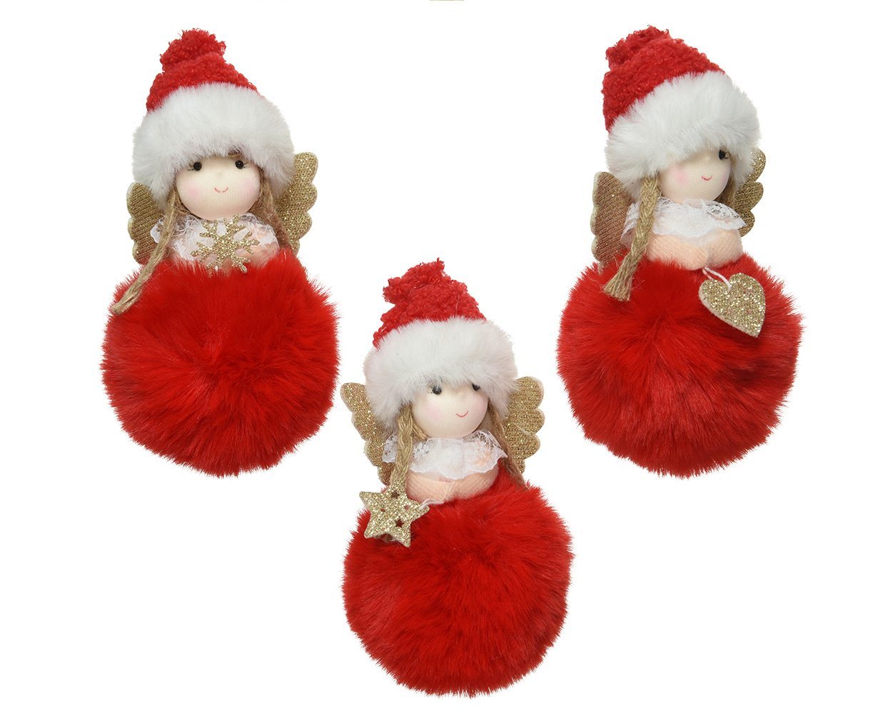 Decoris season decorations Christbaumschmuck, Christbaumschmuck Christkind / Engel 15cm rot, 1 Stück sortiert von Decoris season decorations