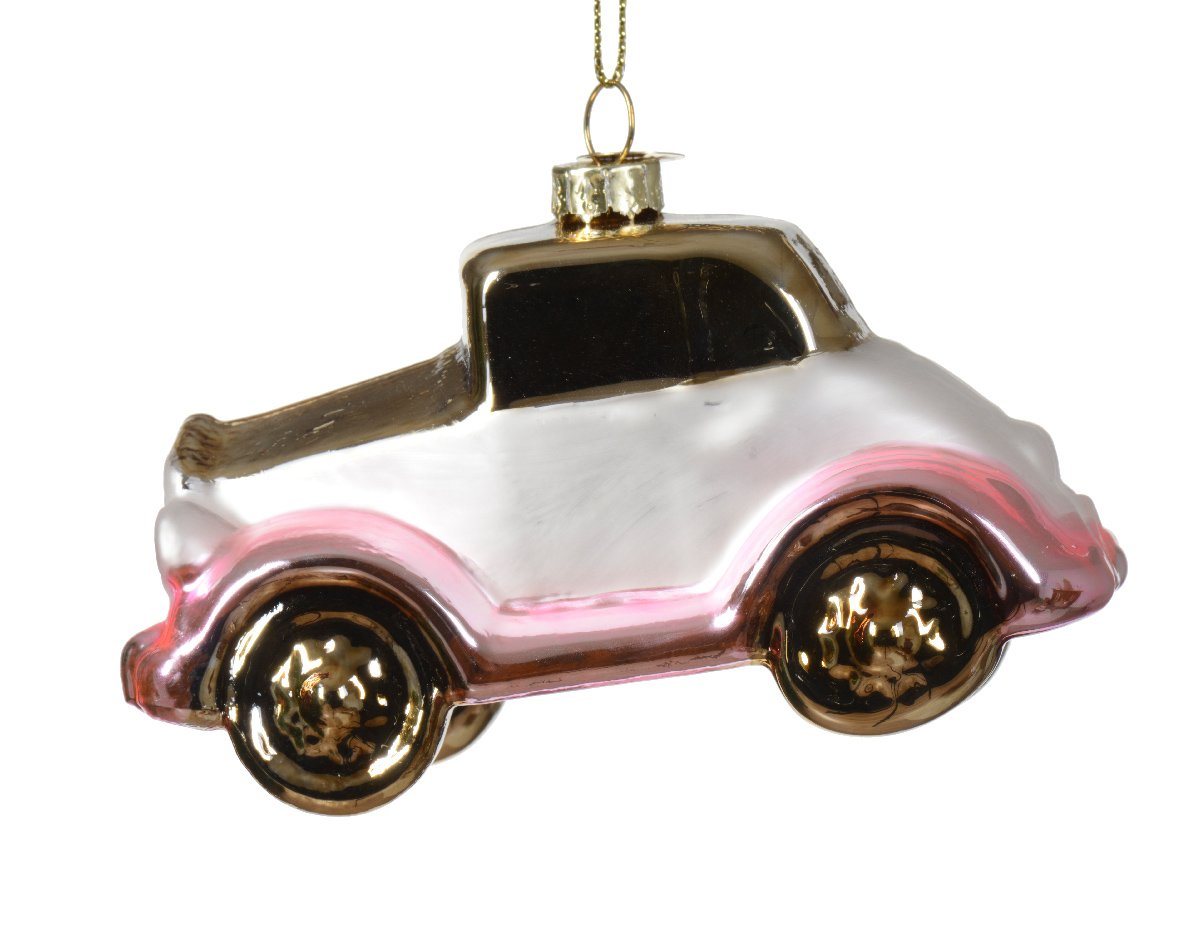 Decoris season decorations Christbaumschmuck, Christbaumschmuck Glas Auto 11cm - Gold von Decoris season decorations