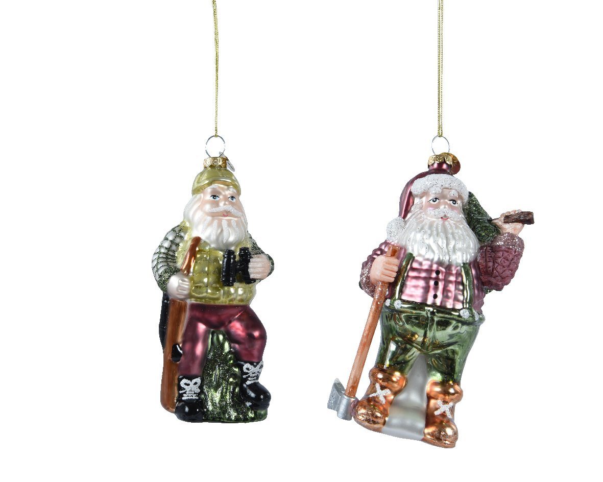 Decoris season decorations Christbaumschmuck, Christbaumschmuck Glas Weihnachtsmann 13cm, 1 Stück sortiert - Bunt von Decoris season decorations