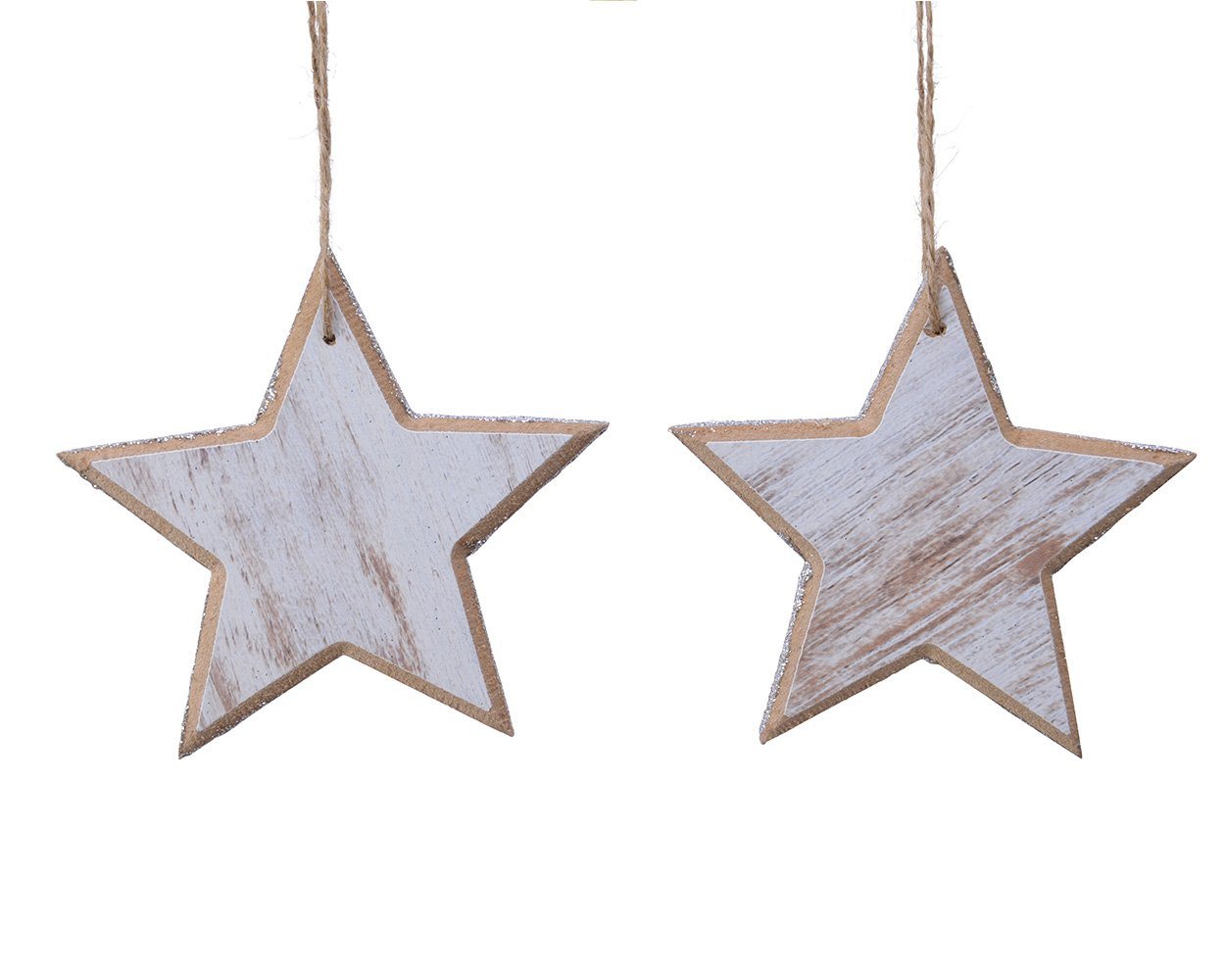 Kaemingk Christbaumschmuck, Christbaumschmuck Holz Sterne 12cm weiß, 2er Set Kaemingk Christbaumschmuck, Christbaumschmuck Holz Sterne 12cm weiß, 2er Set von Kaemingk