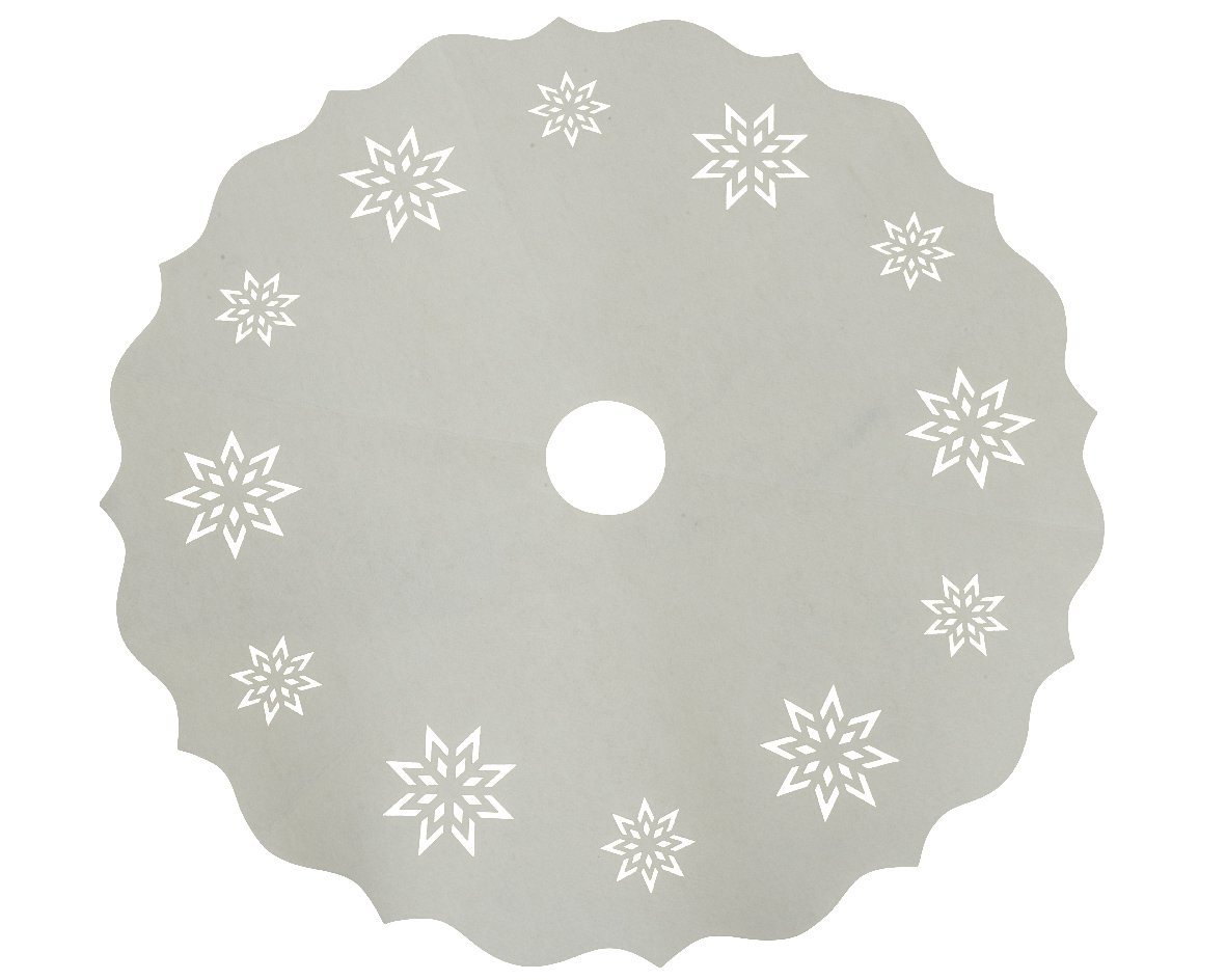 Kaemingk Weihnachtsbaumdecke, Weihnachtsbaumdecke mit Schneeflocken Muster 90cm weiß Kaemingk Weihnachtsbaumdecke, Weihnachtsbaumdecke mit Schneeflocken Muster 90cm weiß von Kaemingk