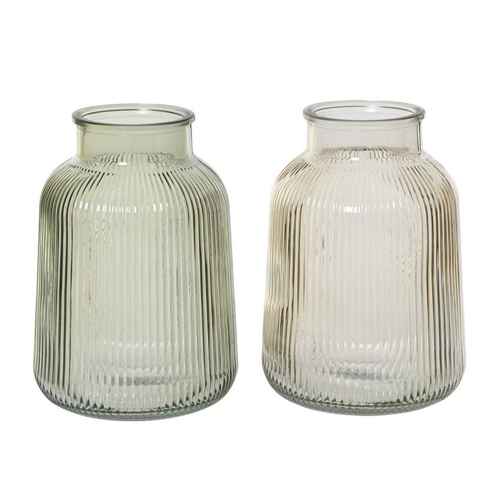 Decoris season decorations Dekovase Vase - geriffelt - aus Glas - ca. Ø 14 x 20 cm - 1 Stück Decoris season decorations Dekovase Vase - geriffelt - aus Glas - ca. Ø 14 x 20 cm - 1 Stück von Decoris season decorations