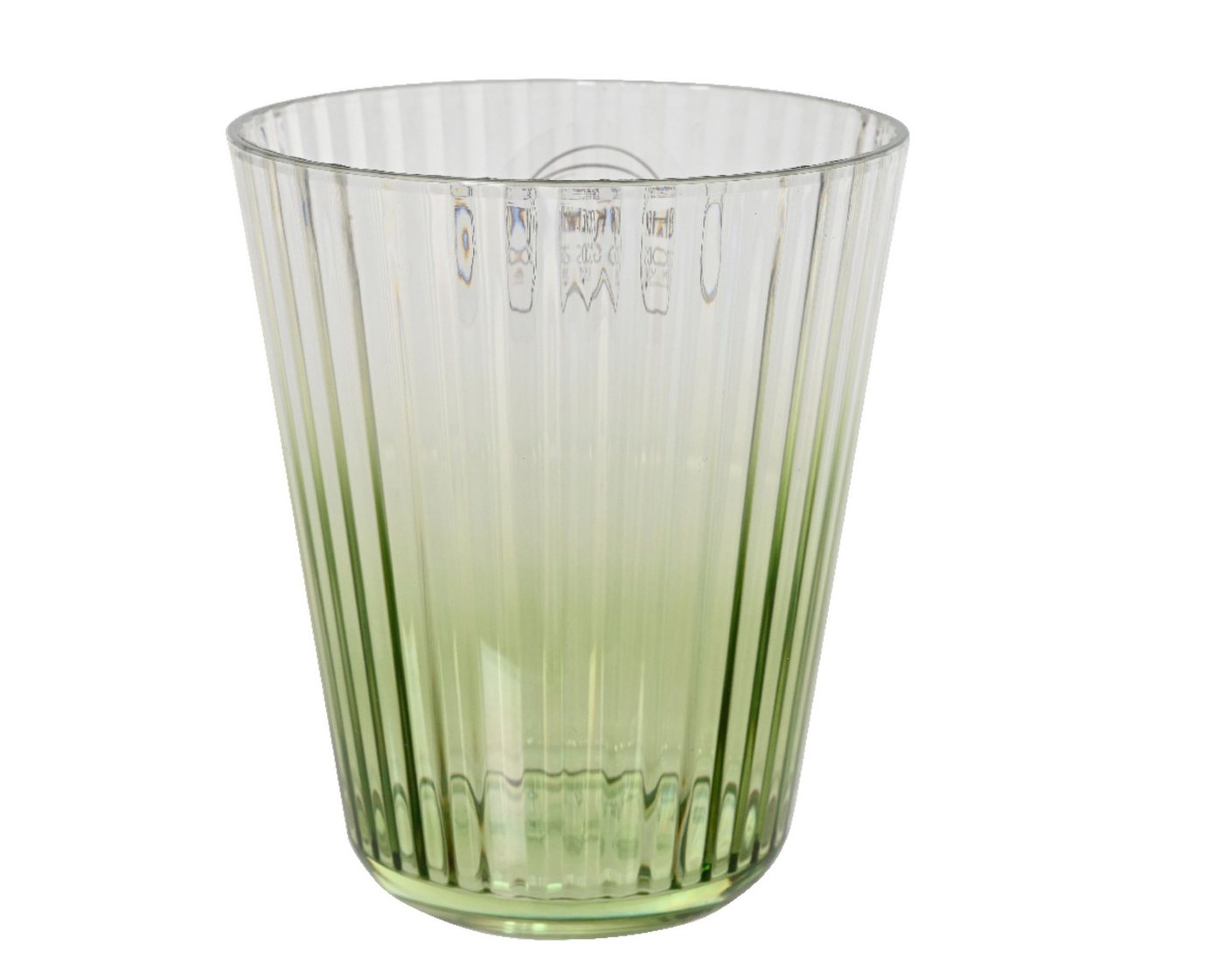 Decoris season decorations Glas, Plastik, Trinkglas 10cm Kunststoff mit Rillen Transparent / Grün Decoris season decorations Glas, Plastik, Trinkglas 10cm Kunststoff mit Rillen Transparent / Grün von Decoris season decorations