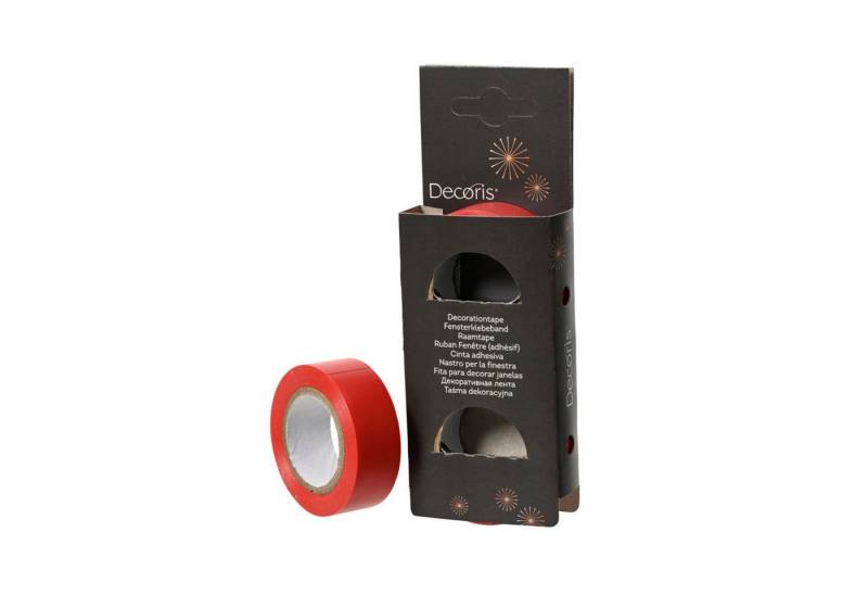 Decoris season decorations Klebestreifen DECORIS Klebeband 2er Set für Fenster rot je Rolle 10m x 19mm Decoris season decorations Klebestreifen DECORIS Klebeband 2er Set für Fenster rot je Rolle 10m x 19mm von Decoris season decorations