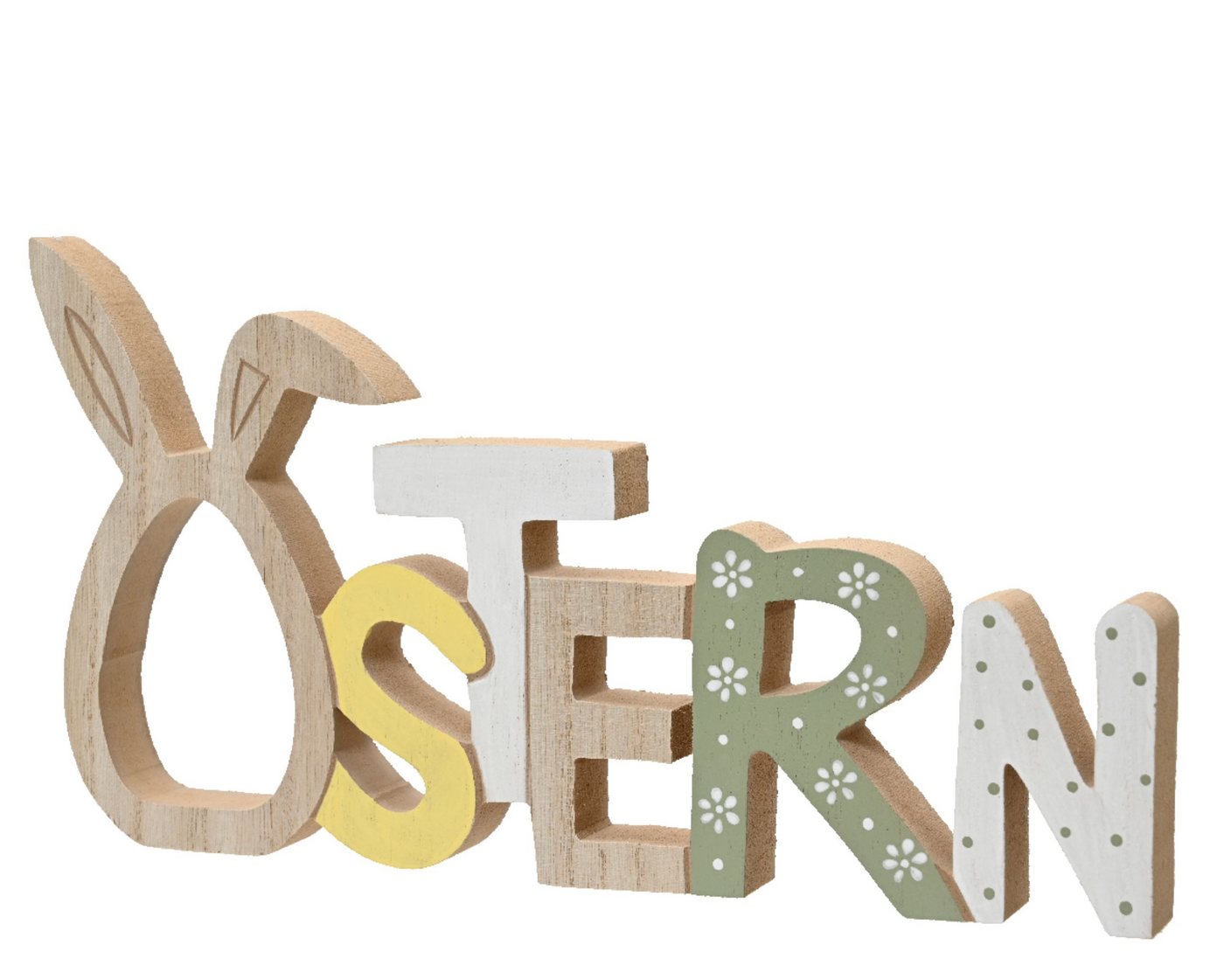 Decoris season decorations Osterfigur, Deko Aufsteller Schriftzug Ostern 16x29cm aus Holz Natur Braun von Decoris season decorations