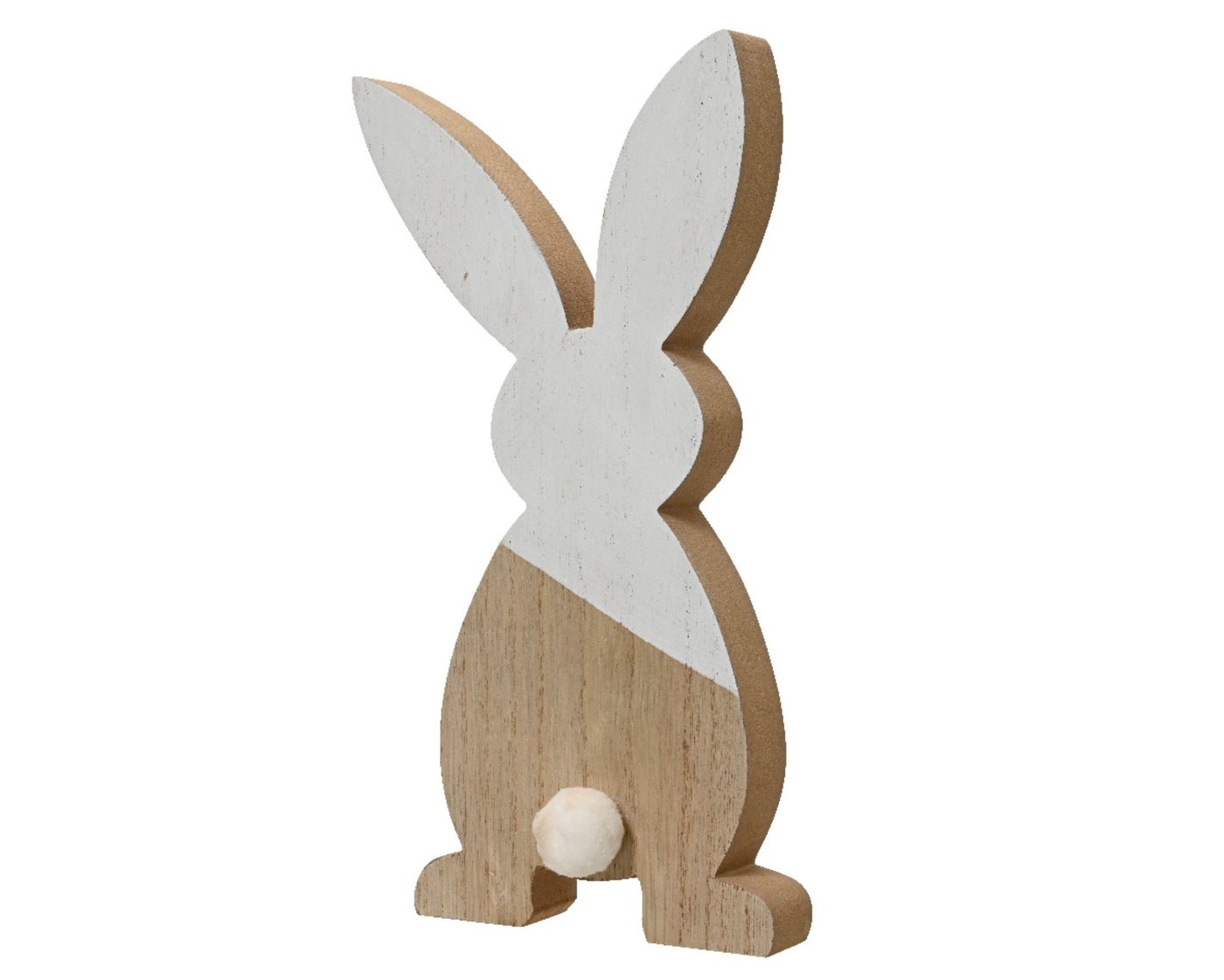 Decoris season decorations Osterhase, Dekofigur Hase 29,5cm Holz Natur / Weiß von Decoris season decorations