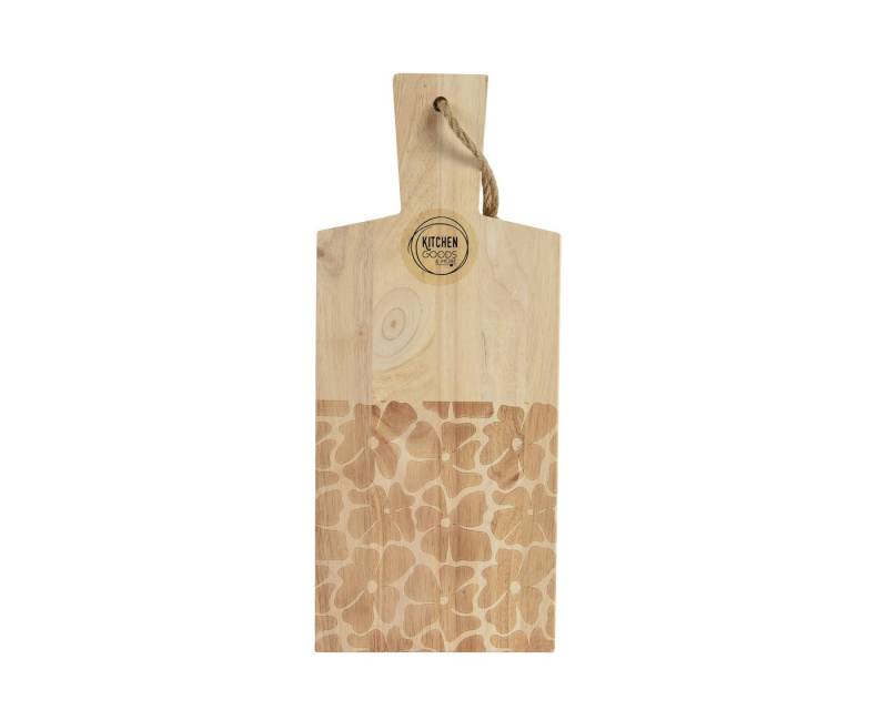 Decoris season decorations Schneidebrett, Mangoholz, Schneidebrett 38x16cm Holz Mangoholz rechteckig mit Griff Natur Braun von Decoris season decorations