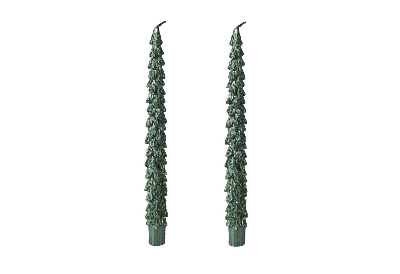 Kaemingk Spitzkerze, Spitzkerzen Paraffin 25cm Tannenbaum Form 2er Set Piniengrün Kaemingk Spitzkerze, Spitzkerzen Paraffin 25cm Tannenbaum Form 2er Set Piniengrün von Kaemingk